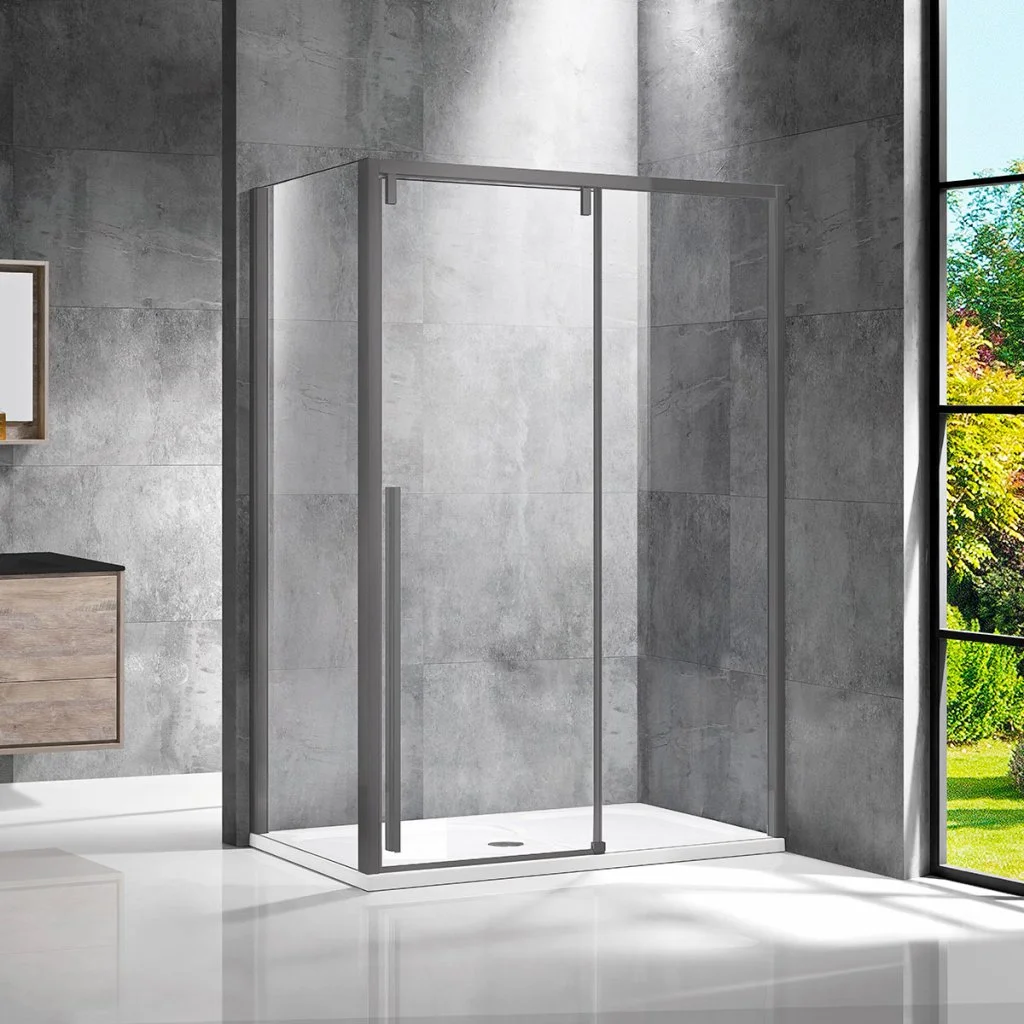 Душевой уголок Vincea Lugano VSR-1L9013CLGM-1, 1300x900, вороненая сталь, стекло прозрачное Душевой уголок Vincea Lugano VSR-1L9013CLGM-1, 1300x900, вороненая сталь, стекло прозрачное