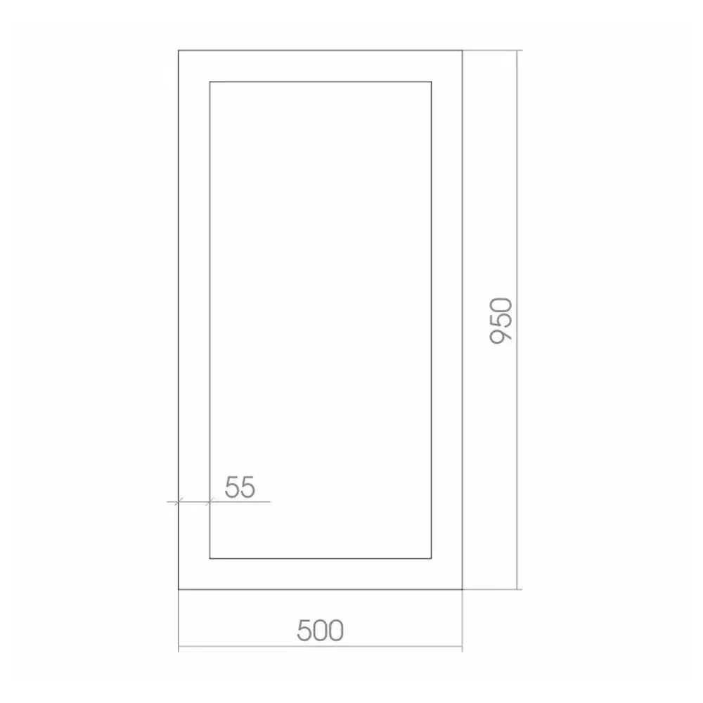 Зеркало Silver Mirrors Дуб 500х950 00000443 — Изображение 2