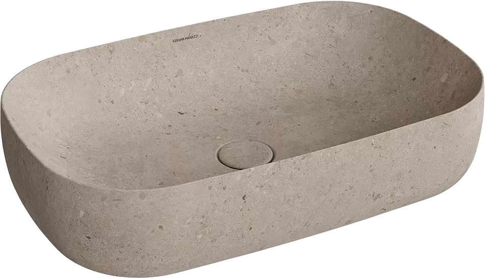 Раковина Kerama Marazzi Magica MA.wb.65\STB накладная 65, бежевый камень — Изображение 1