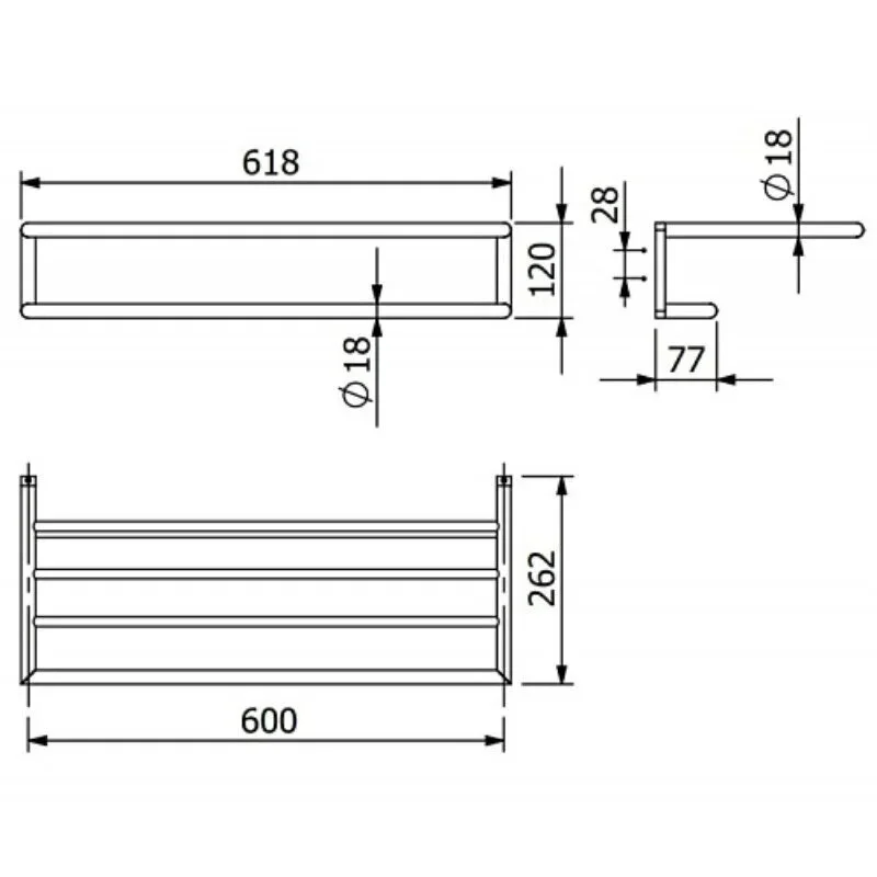 Полотенцедержатель Kludi VELA R 58989N1, брашированная бронза pvd — Изображение 2