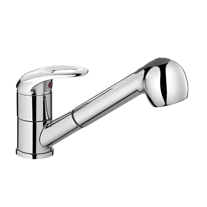 Смеситель для кухни D-Lin D158602 с выдвижным изливом, хром — Изображение 1
