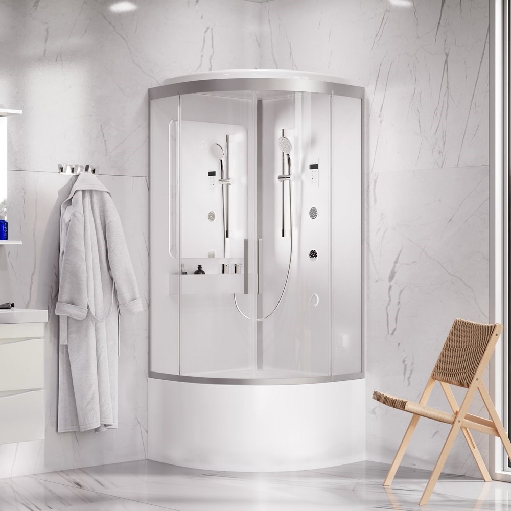 Душевая кабина AM.PM Like Deep W80C-020A-090MTA с гидромассажем 90х90 см Душевая кабина AM.PM Like Deep W80C-020A-090MTA с гидромассажем 90х90 см