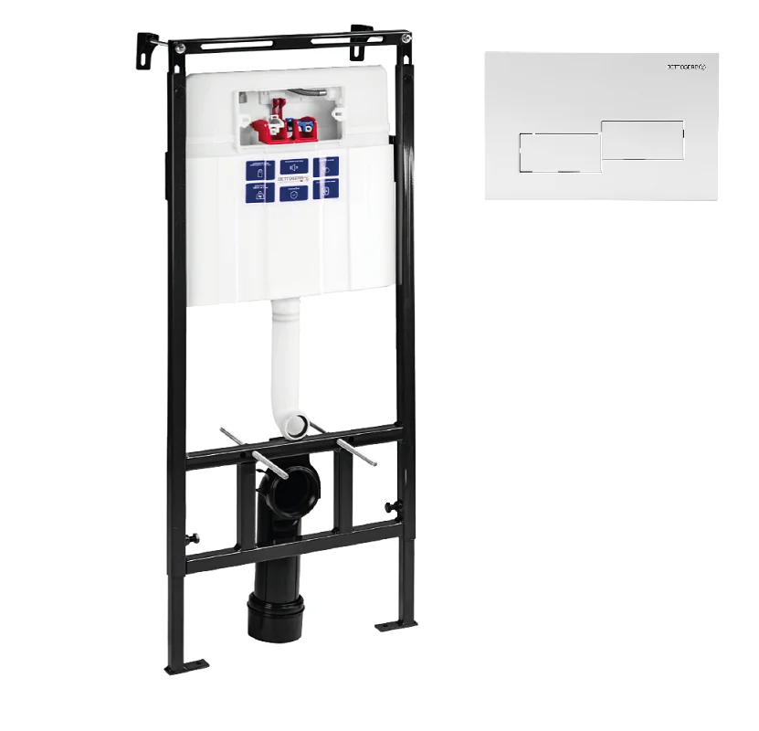 Инсталляция для унитаза BETTOSERB SAVA SLIM SUPERIOR SES40006486G с клавишей смыва BRICKS белый Инсталляция для унитаза BETTOSERB SAVA SLIM SUPERIOR SES40006486G с клавишей смыва BRICKS белый