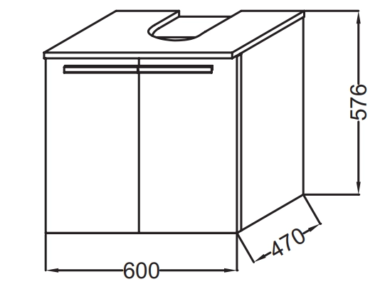 Тумба под раковину Jacob Delafon Struktura EB1384-E13 розовое дерево 60 см Тумба под раковину Jacob Delafon Struktura EB1384-E13 розовое дерево 60 см
