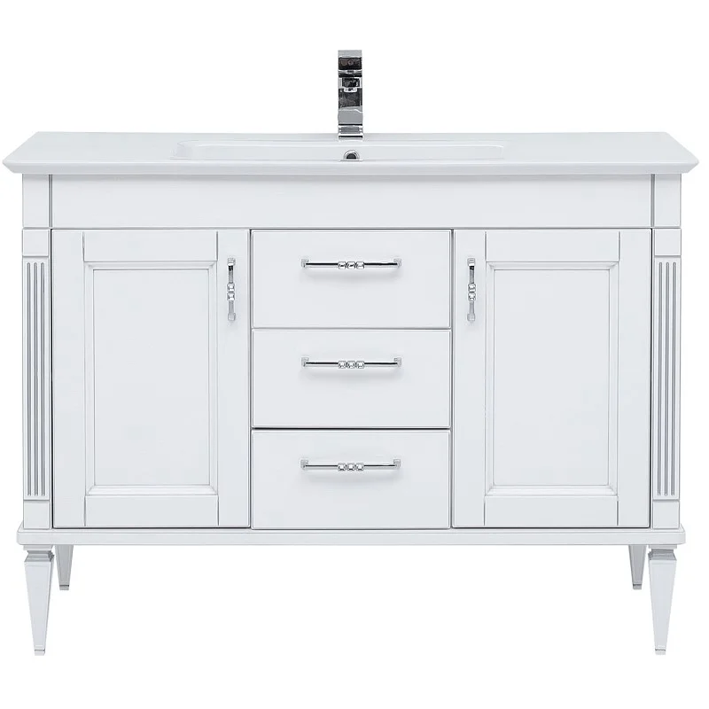 Тумба с раковиной Aquanet Селена 120 белый/серебро 00233696 Тумба с раковиной Aquanet Селена 120 белый/серебро 00233696