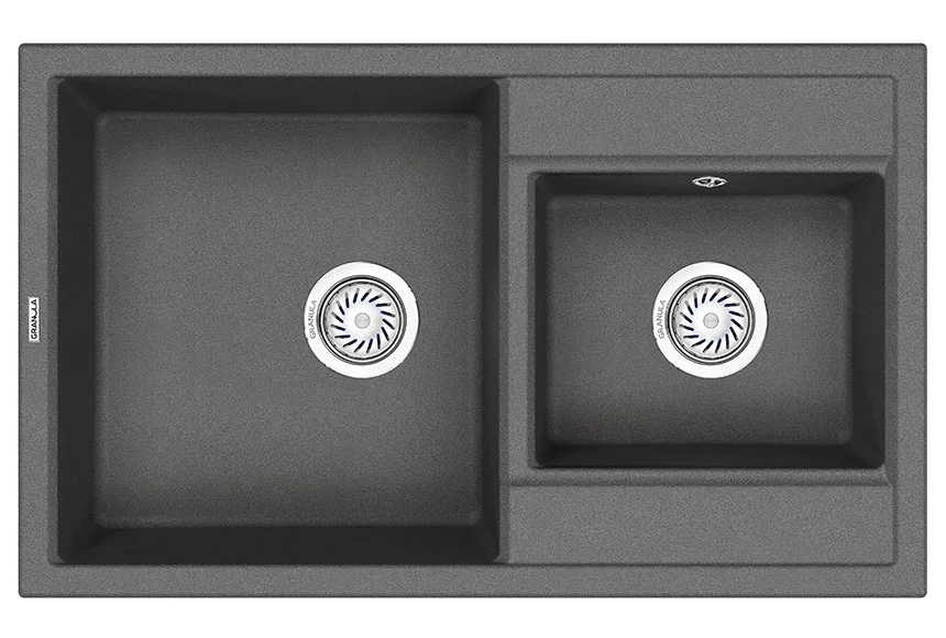 Кухонная мойка Granula 8201, ГРАФИТ (ЧЁРНО-СЕРЫЙ), кварц 820x500 Кухонная мойка Granula 8201, ГРАФИТ (ЧЁРНО-СЕРЫЙ), кварц 820x500