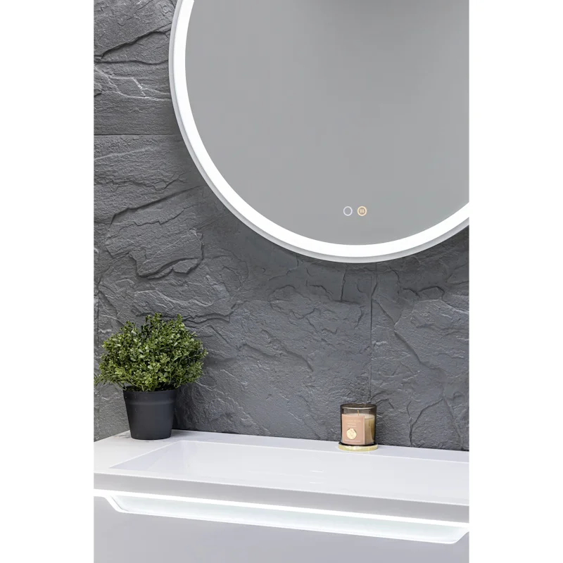 Зеркало Silver Mirrors Deluna LED-00003165 D800 алюминиевый профиль серебро подогрев сенсорный выключатель — Изображение 13