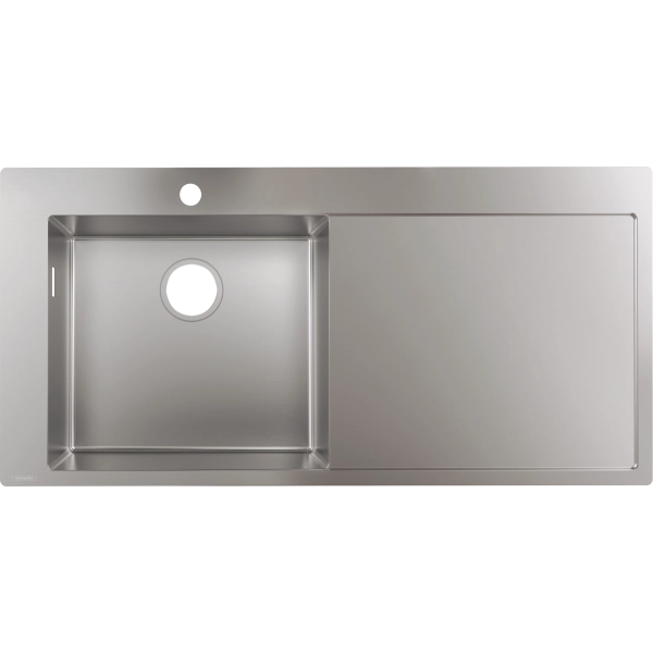 Кухонная мойка Hansgrohe S71 S716-F450 450 с крылом 43331800, нержавеющая сталь встраиваемая Кухонная мойка Hansgrohe S71 S716-F450 450 с крылом 43331800, нержавеющая сталь встраиваемая