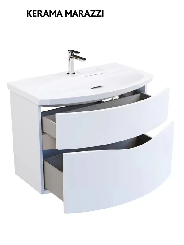 Тумба под раковину Kerama Marazzi Riva 80 см RV.80\WHT.M белая матовая — Изображение 4