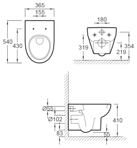 Унитаз подвесной Jacob Delafon Odeon Up E4764-00 без сиденья Унитаз подвесной Jacob Delafon Odeon Up E4764-00 без сиденья