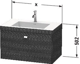 Тумба с раковиной Duravit Brioso BR4601N1022 80 см белый глянцевый Тумба с раковиной Duravit Brioso BR4601N1022 80 см белый глянцевый