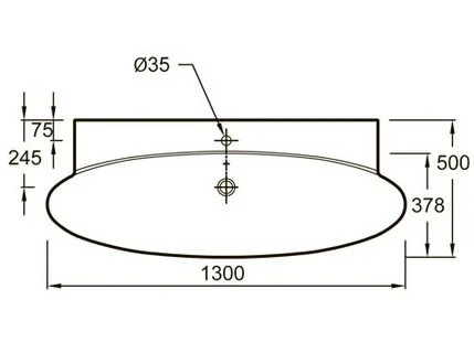 Раковина Jacob Delafon Presquile E4435 E4435-00 Раковина Jacob Delafon Presquile E4435 E4435-00