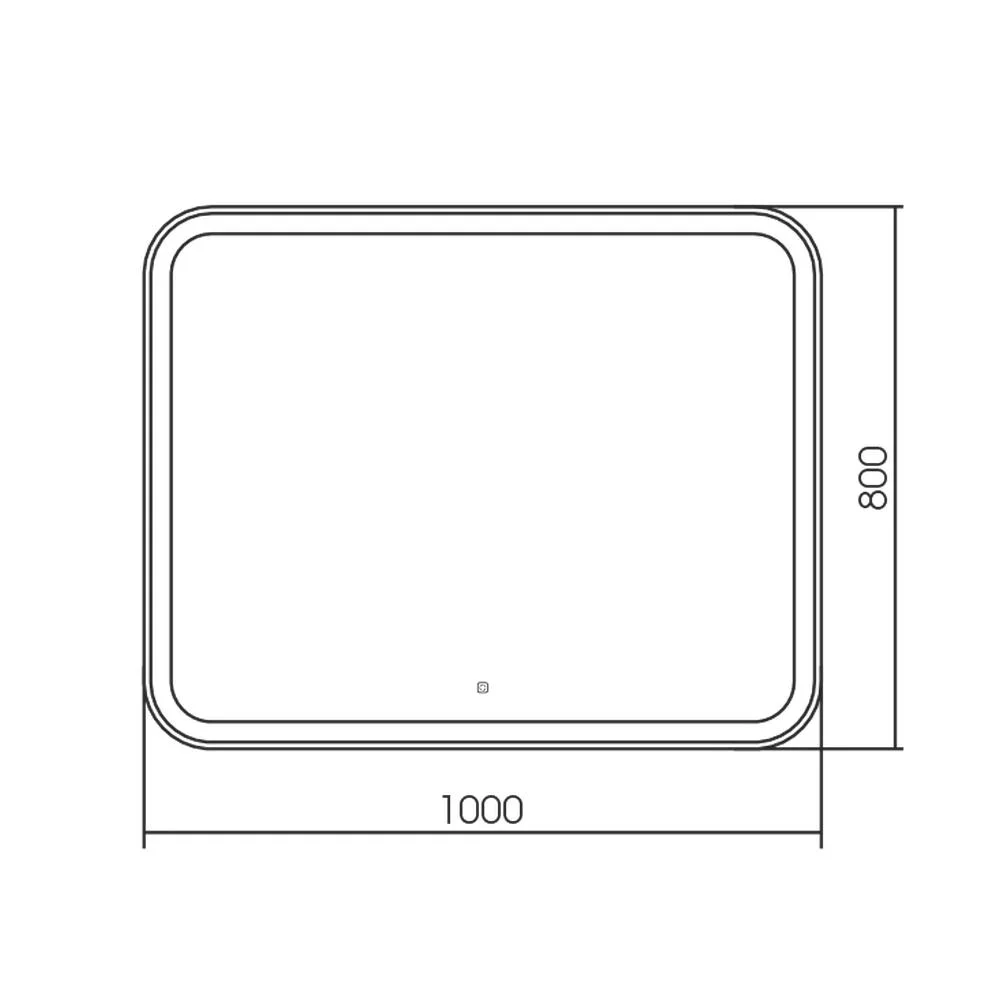 Зеркало Silver Mirrors Stiv neo-S 1000х800 LED-00002887 cенсорный выключатель бегущая подсветка — Изображение 2
