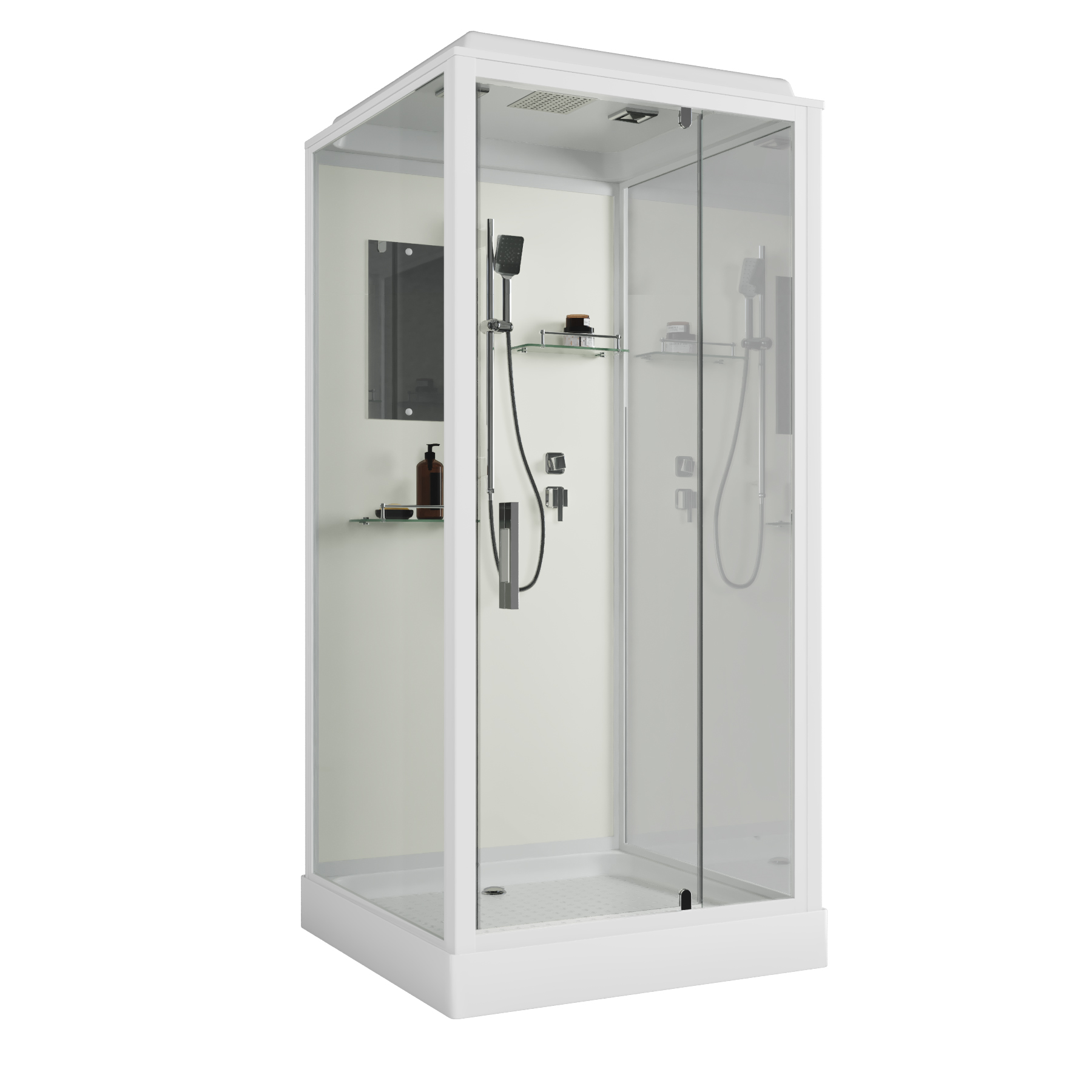 Душевая кабина Niagara Standart ST90/15Q (90х90х215) квадрат, поддон 15см, распашная, проф.белый Душевая кабина Niagara Standart ST90/15Q (90х90х215) квадрат, поддон 15см, распашная, проф.белый