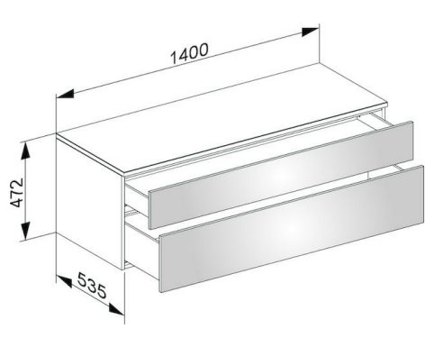 Тумба под раковину Keuco Edition 400 31763YY0000, 1400х472х535 мм Тумба под раковину Keuco Edition 400 31763YY0000, 1400х472х535 мм