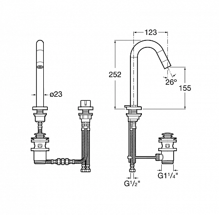 Смеситель для раковины ROCA Singles неповоротный излив, с донным клапаном 5A3836C00 Смеситель для раковины ROCA Singles неповоротный излив, с донным клапаном 5A3836C00