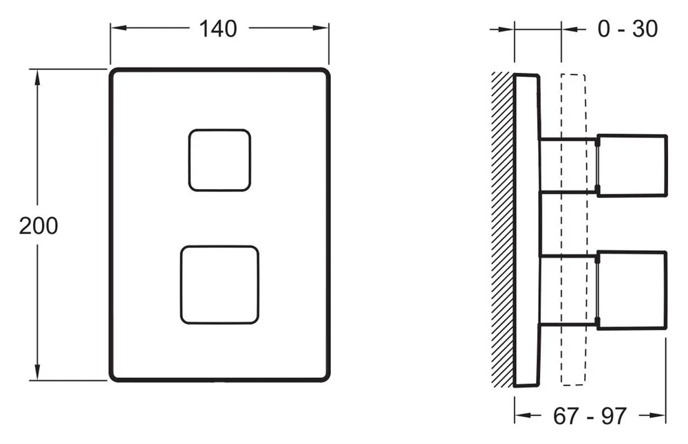 Смеситель для ванны Jacob Delafon Square E75387-CP с системой скрытого монтажа встраиваемый 2 выхода 98699D-NF+E75387-CP Смеситель для ванны Jacob Delafon Square E75387-CP с системой скрытого монтажа встраиваемый 2 выхода 98699D-NF+E75387-CP