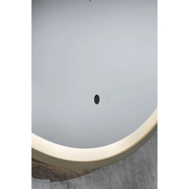 Зеркало Silver Mirrors Deluna LED-00003142 D800 алюминиевый профиль золото бесконтактный сенсор — Изображение 5