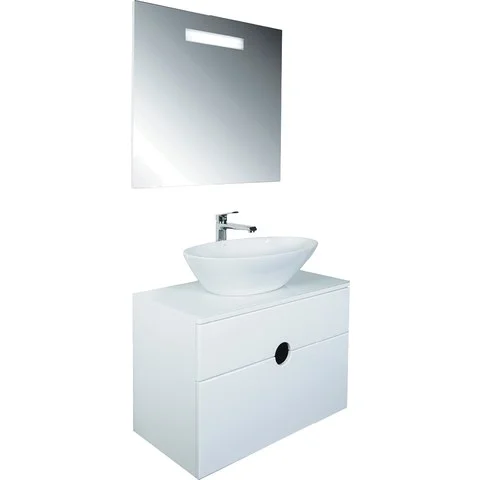 Тумба с раковиной Orange Moon 75 подвесная Белая Mo-75TU+RA Тумба с раковиной Orange Moon 75 подвесная Белая Mo-75TU+RA