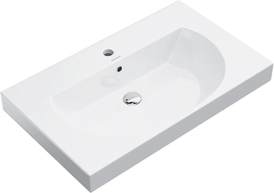 Раковина Kerama Marazzi Buongiorno BG.wb.80 подвесная/мебельная 80, белая глянцевая Раковина Kerama Marazzi Buongiorno BG.wb.80 подвесная/мебельная 80, белая глянцевая