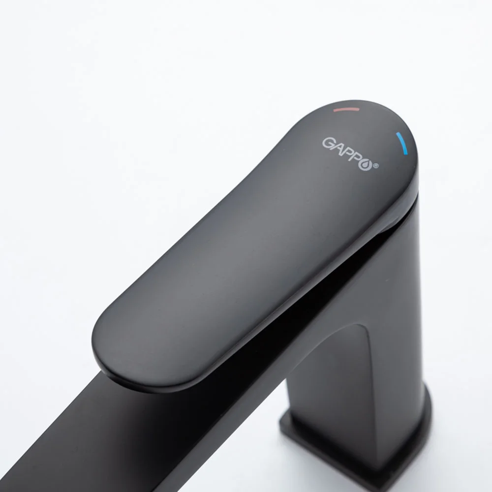 Смеситель для раковины Gappo G1010-6 черный — Изображение 7