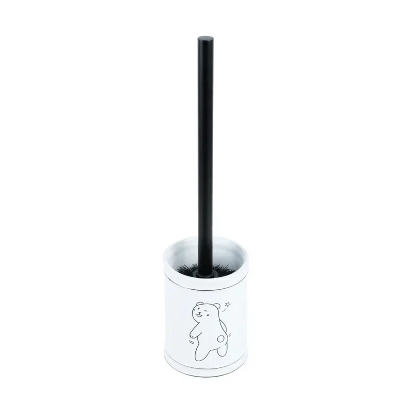 Ершик для унитаза Fixsen Teddy FX-600-5 белый/черный — Изображение 1