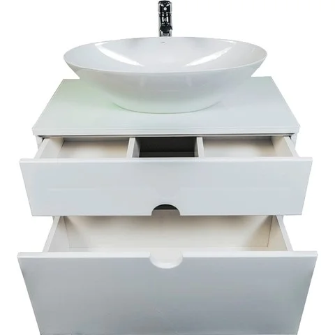 Тумба с раковиной Orange Moon 75 подвесная Белая Mo-75TU+RA Тумба с раковиной Orange Moon 75 подвесная Белая Mo-75TU+RA