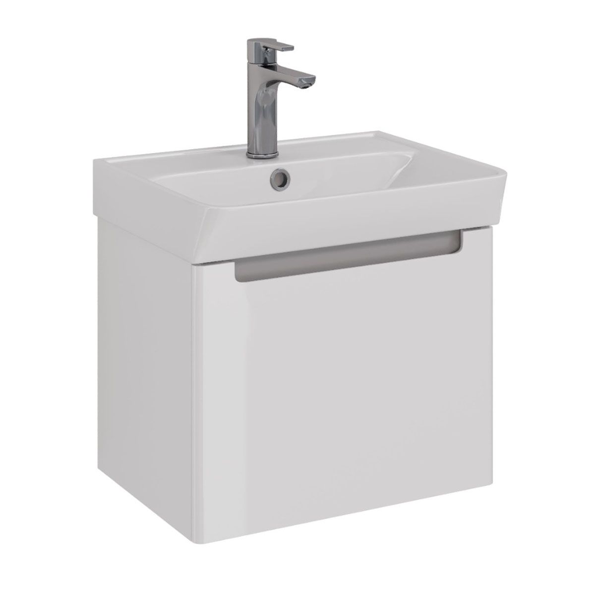 Тумба под раковину Lemark BUNO MINI 50 см подвесная, серый/белый LM05BM50T Тумба под раковину Lemark BUNO MINI 50 см подвесная, серый/белый LM05BM50T