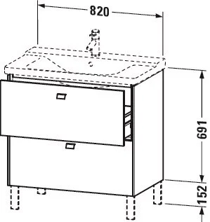 Тумба под раковину Duravit Brioso BR441101021 напольная 82 см Орех темный Тумба под раковину Duravit Brioso BR441101021 напольная 82 см Орех темный