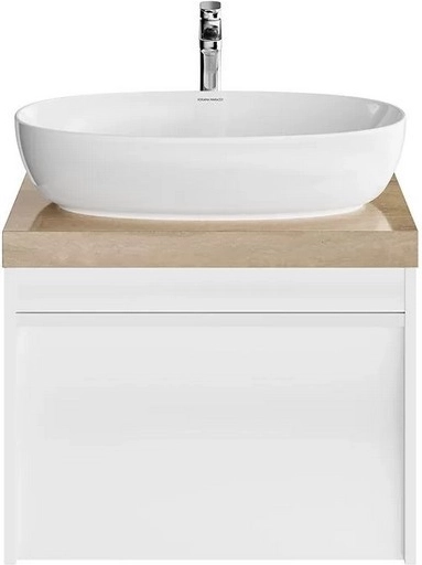 Тумба под раковину Kerama Marazzi Modula MOD.60.1+1\WHT подвесная 60 белая глянцевая — Изображение 5