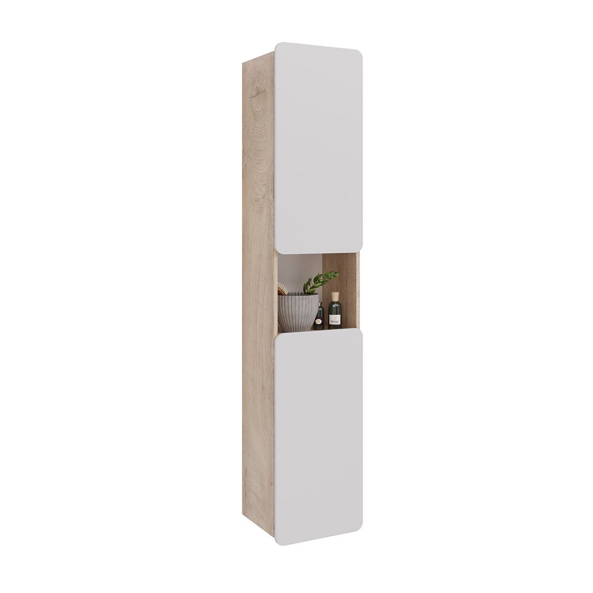 Шкаф-пенал Lemark OLIVIA 35 см подвесной/напольный, левый/правый, дуб кантри/белый LM08OL35P Шкаф-пенал Lemark OLIVIA 35 см подвесной/напольный, левый/правый, дуб кантри/белый LM08OL35P