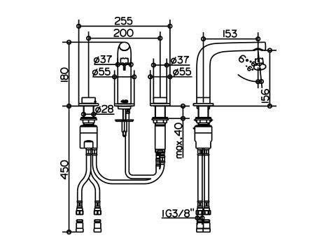 Смеситель для раковины Keuco Edition 400 51515010100 на 3 отверстия 150 Смеситель для раковины Keuco Edition 400 51515010100 на 3 отверстия 150