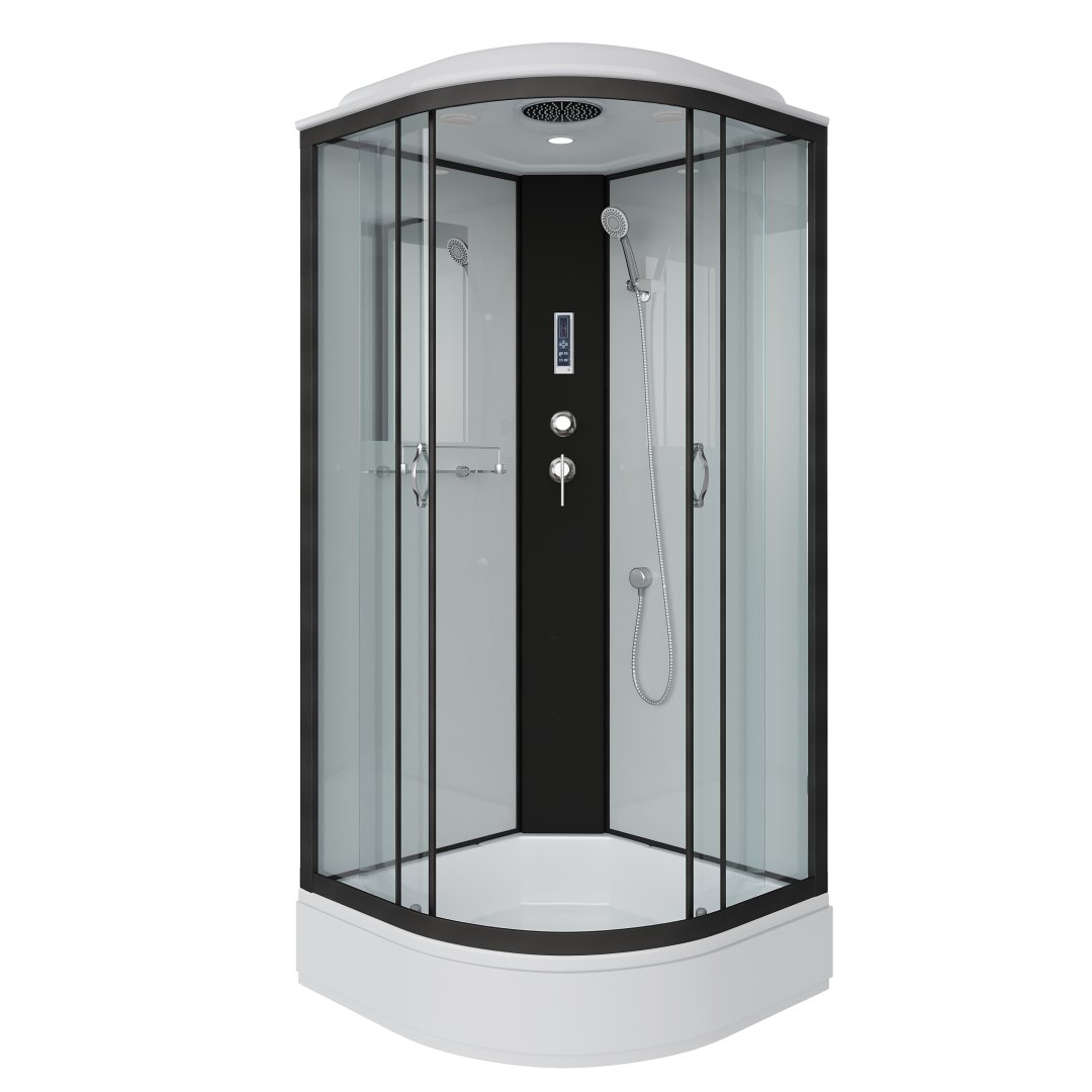 Душевая кабина Niagara Classic NG-6701-14P (900х900х2150) средний поддон (26см) стекло прозрачное черные профиля 67011414P Душевая кабина Niagara Classic NG-6701-14P (900х900х2150) средний поддон (26см) стекло прозрачное черные профиля 67011414P