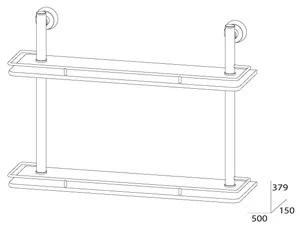 Полка FBS Vizovice VIZ 064 с ограничителем длина 50 см Полка FBS Vizovice VIZ 064 с ограничителем длина 50 см