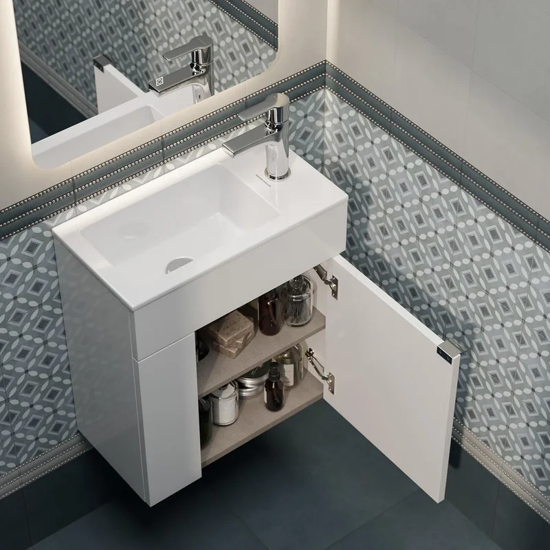Раковина Kerama Marazzi Lato LA.wb.50 встраиваемая сверху 50, белая глянцевая — Изображение 2