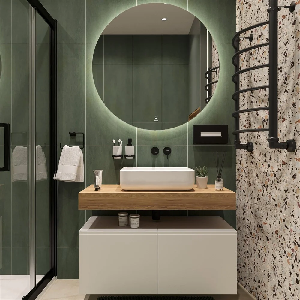 Комплект мебели STWORKI Ольборг 100 столешница дуб французский, без отверстий, 2 тумбы 50, с раковин 489113 Комплект мебели STWORKI Ольборг 100 столешница дуб французский, без отверстий, 2 тумбы 50, с раковин 489113