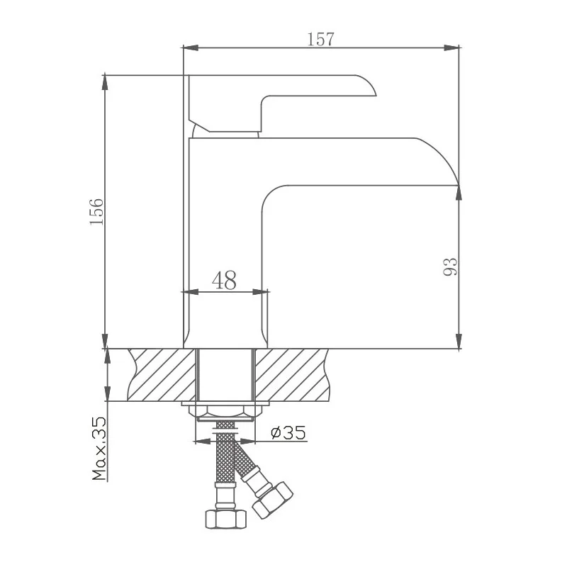 Смеситель для раковины Haiba HB10805-8 белый — Изображение 2