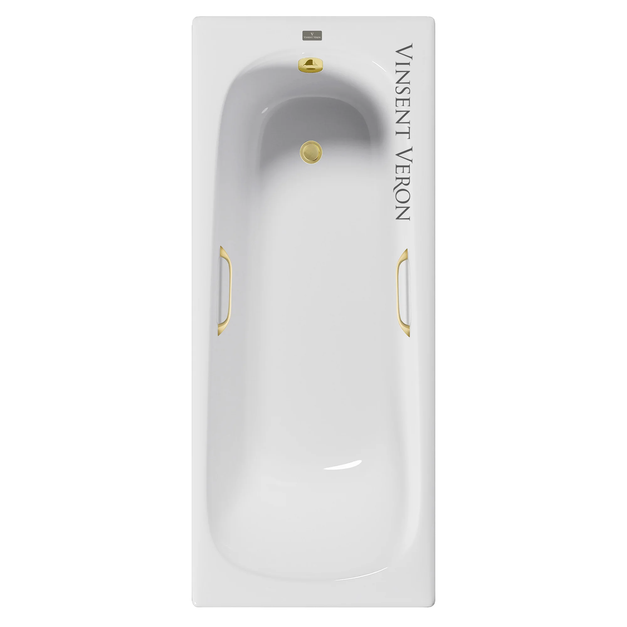 Ванна чугунная Vinsent Veron Concept 140x70x42 VCO1407042H/VH0012MGD с ручками матовое золото Ванна чугунная Vinsent Veron Concept 140x70x42 VCO1407042H/VH0012MGD с ручками матовое золото