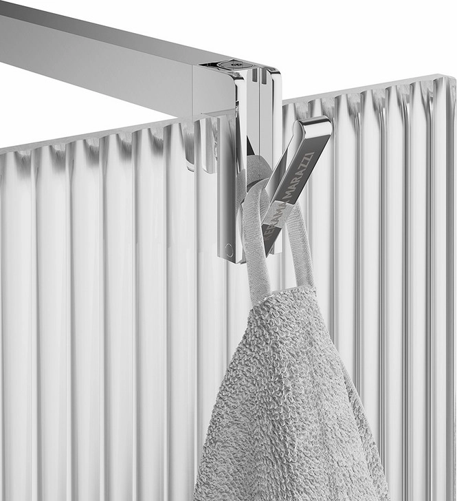 Душевая перегородка Kerama Marazzi Cristallo CT.120.WI.CR с рифленым стеклом, 120х210, хром — Изображение 2
