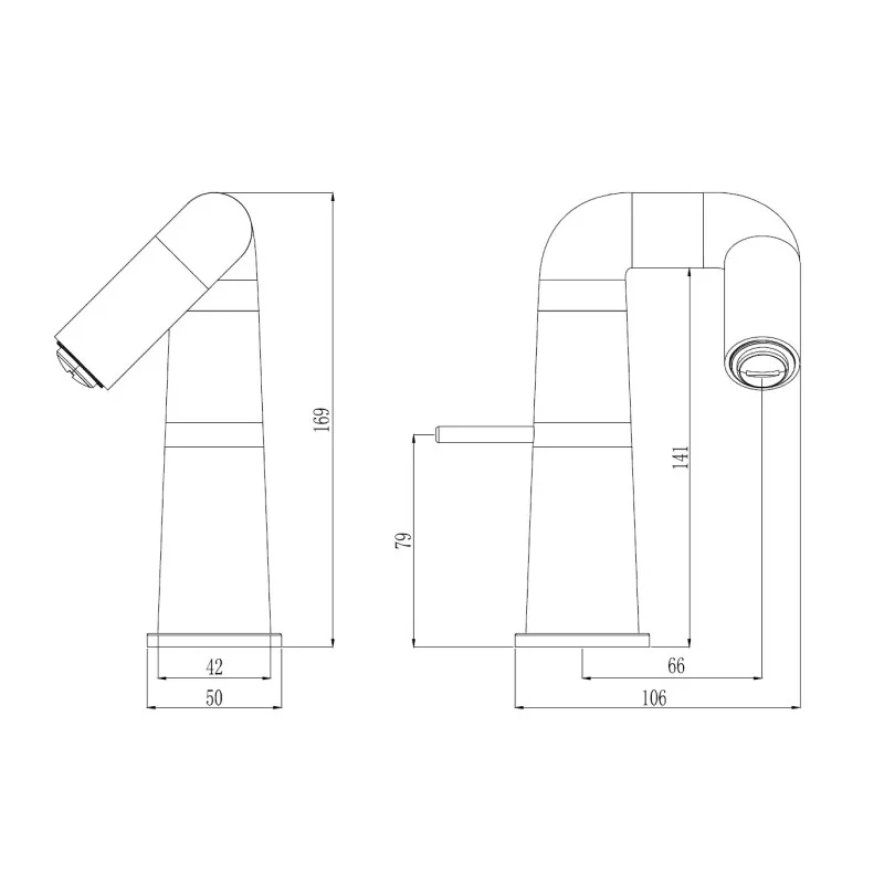 Смеситель для раковины Haiba HB10813-3 пепельный — Изображение 2
