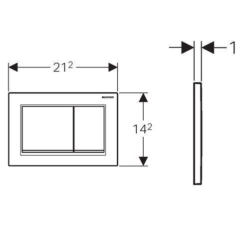 Клавиша смыва Geberit 115.080.KJ.1 Omega 30 пластик, цвет белый/хром глянец Клавиша смыва Geberit 115.080.KJ.1 Omega 30 пластик, цвет белый/хром глянец