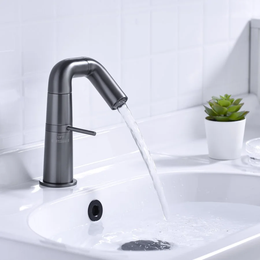 Смеситель для раковины Haiba HB10813-3 пепельный — Изображение 5