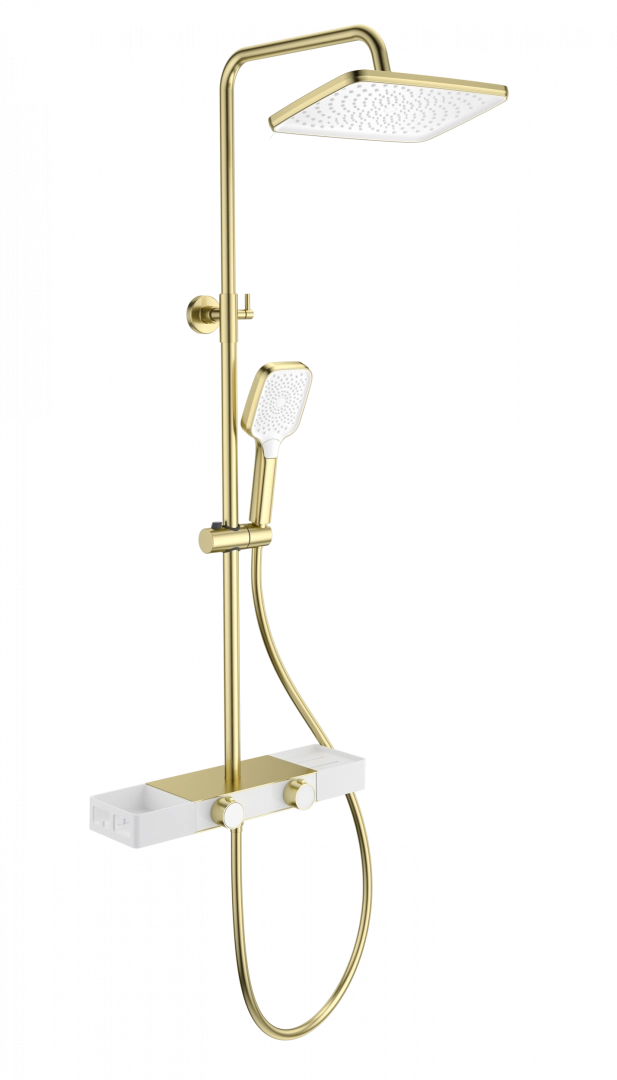 Душевая система Wonzon & Woghand с термостатом, брашированное золото (WW-B3552-BG) Душевая система Wonzon & Woghand с термостатом, брашированное золото (WW-B3552-BG)
