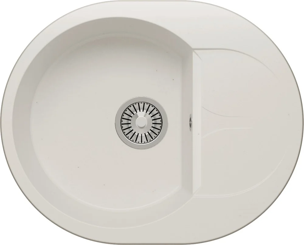 Кухонная мойка Polygran ATOL-620 №36 Белый Хлопок 678972 Кухонная мойка Polygran ATOL-620 №36 Белый Хлопок 678972