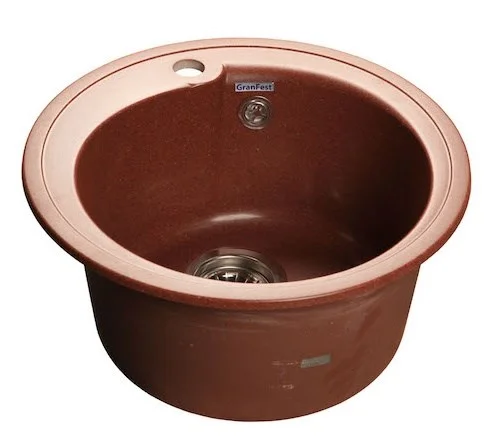 Кухонная мойка GranFest Rondo R-450 кр.м красный марс Кухонная мойка GranFest Rondo R-450 кр.м красный марс