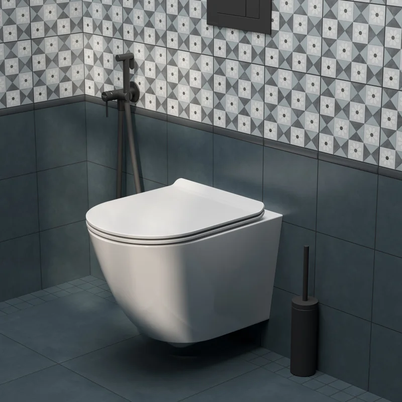 Унитаз подвесной Kerama Marazzi Sfera SF.wc.02 безободковый с крепежом, белый глянцевый — Изображение 6