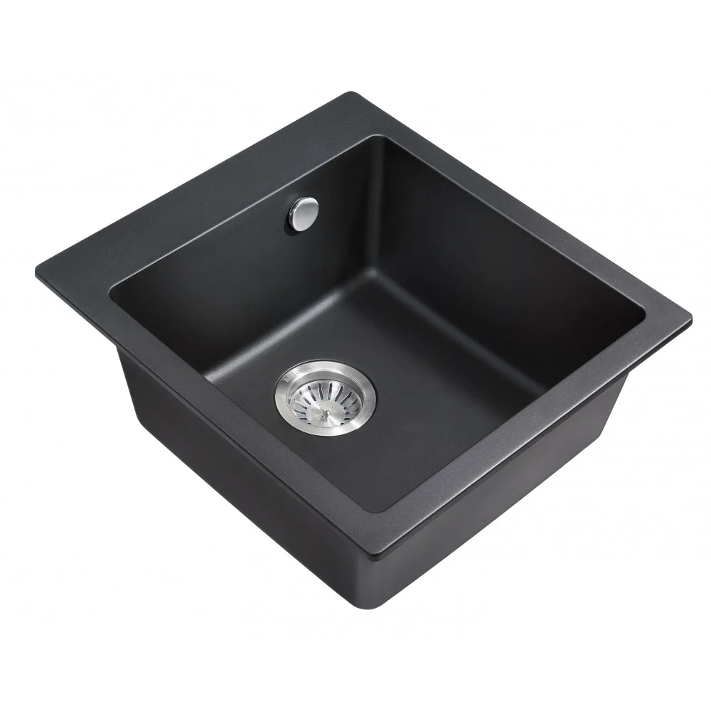 Кухонная мойка Milacio Murcia 46 Cuarzo (MC.77031), черный матовый Кухонная мойка Milacio Murcia 46 Cuarzo (MC.77031), черный матовый