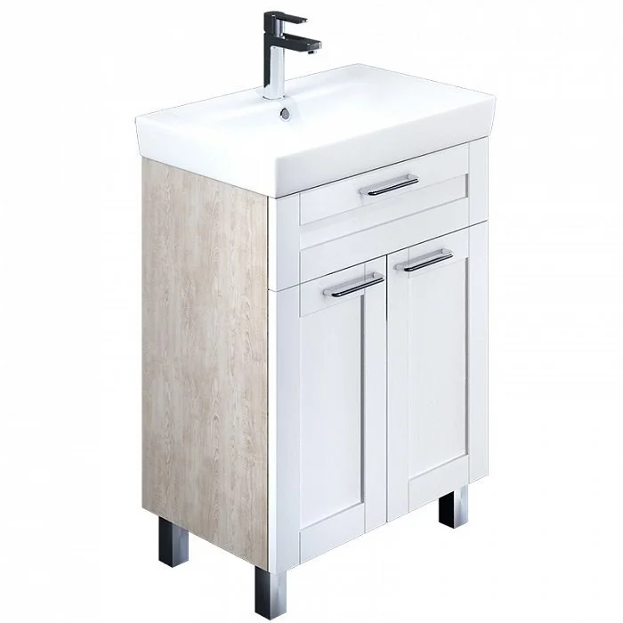 Тумба с раковиной IDDIS Sena 60 напольная белая/под дерево (SEN60W2i95K) Тумба с раковиной IDDIS Sena 60 напольная белая/под дерево (SEN60W2i95K)