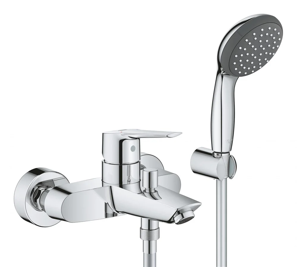 Смеситель для ванны GROHE QuickFix Start, с душевым набором, хром, (23413002) Смеситель для ванны GROHE QuickFix Start, с душевым набором, хром, (23413002)