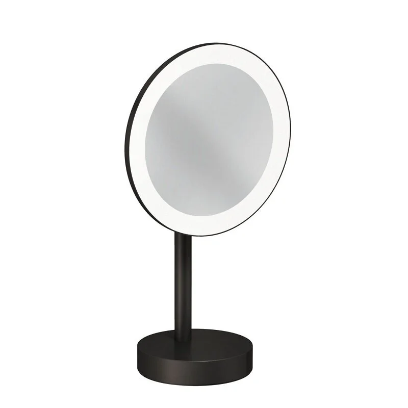 Зеркало косметическое Kludi VELA R 58995N2F c LED-подсветкой, оружейная сталь pvd — Изображение 1